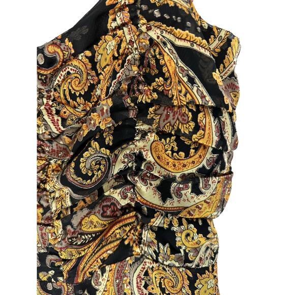 House of Harlow Revolve Gold Black Paisley Night Out Samaya Jumpsuit Size XS - Picture 7 of 15
